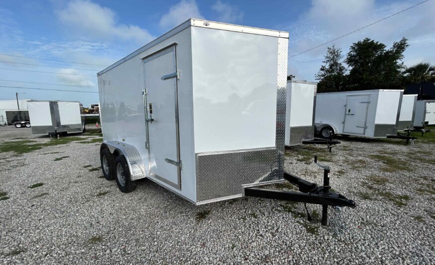 New 7×12 Power Line Cargo Enclosed Trailer