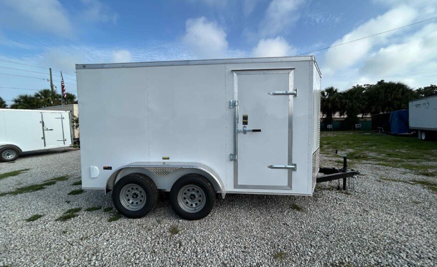 New 7×12 Power Line Cargo Enclosed Trailer