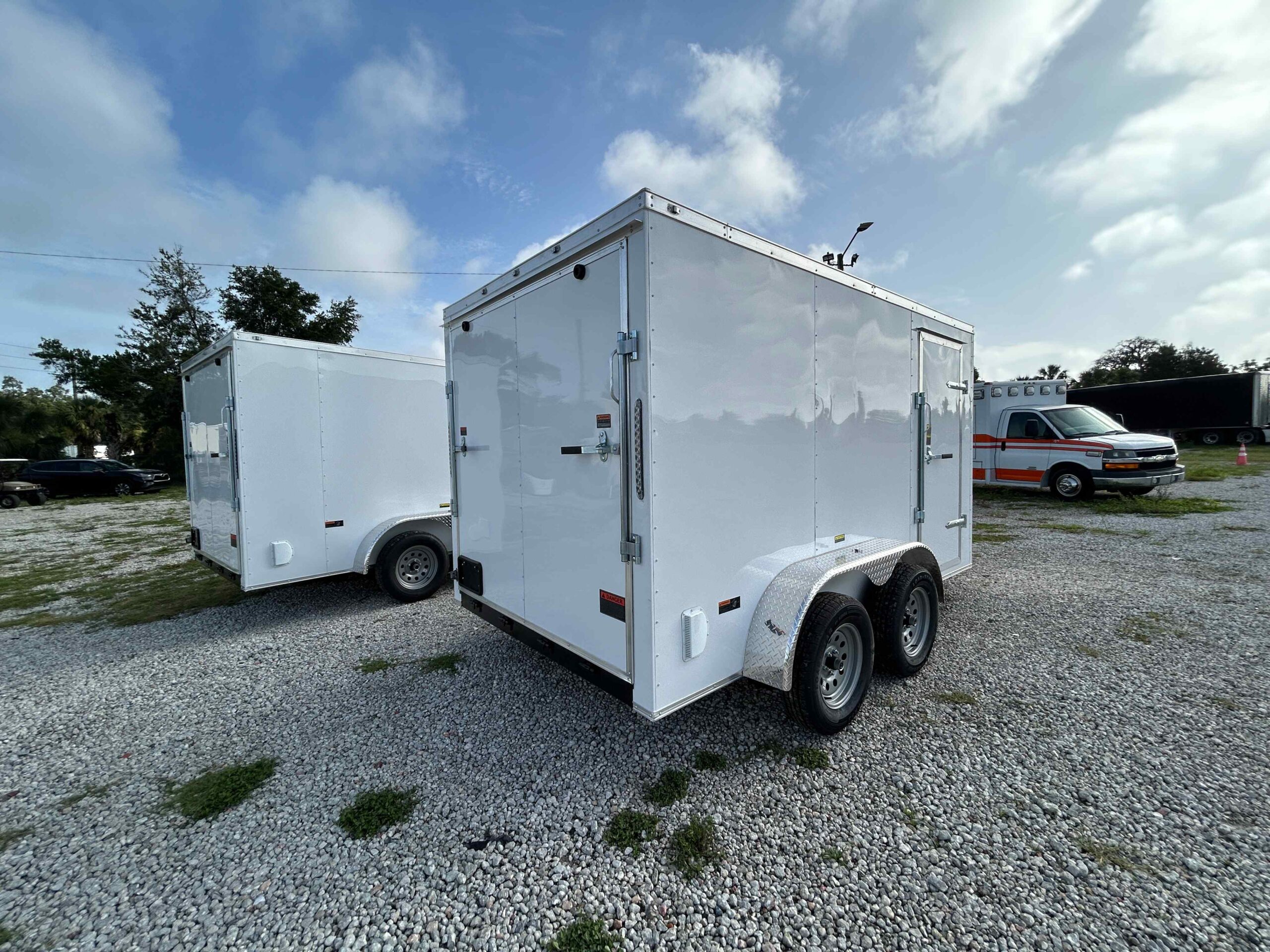 New 7×12 Power Line Cargo Enclosed Trailer