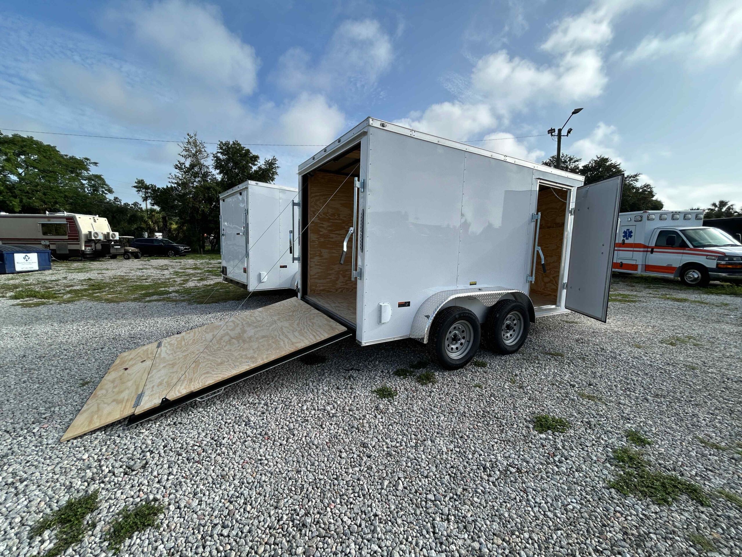 New 7×12 Power Line Cargo Enclosed Trailer