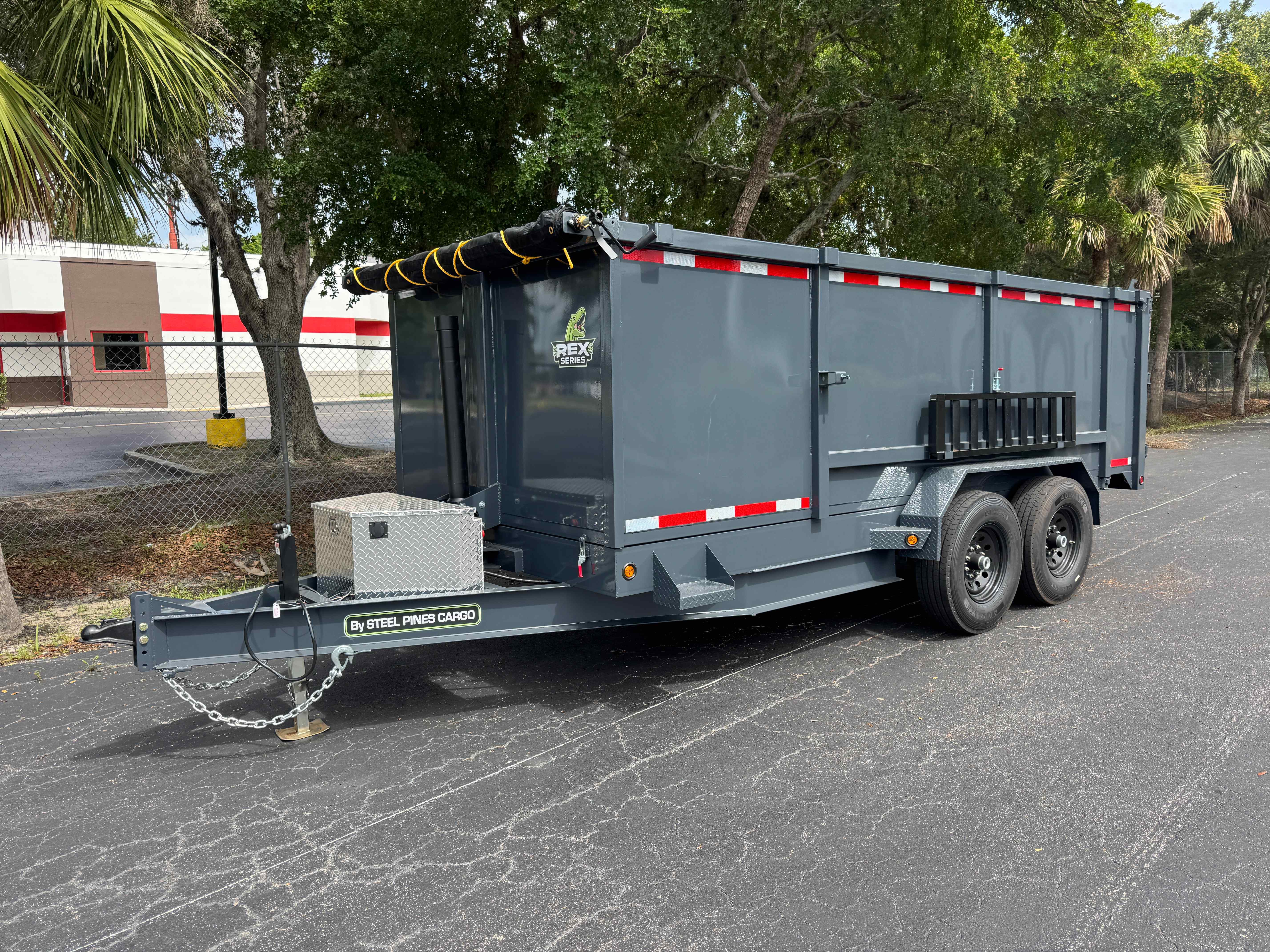 New 7×16 Steel Pines Cargo, LLC Dump Trailer