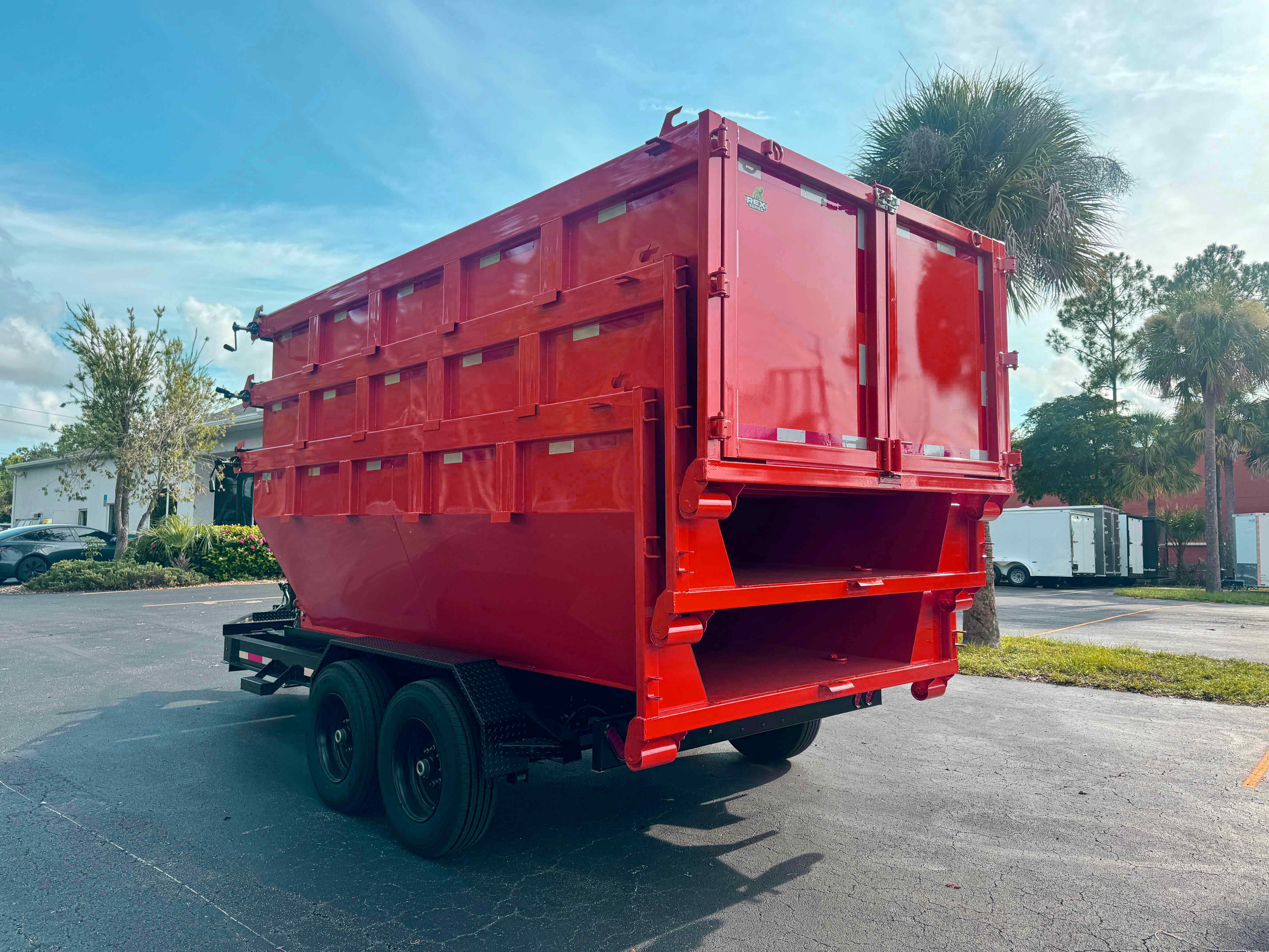 New 7×16 STEEL PINES Roll Off Trailer