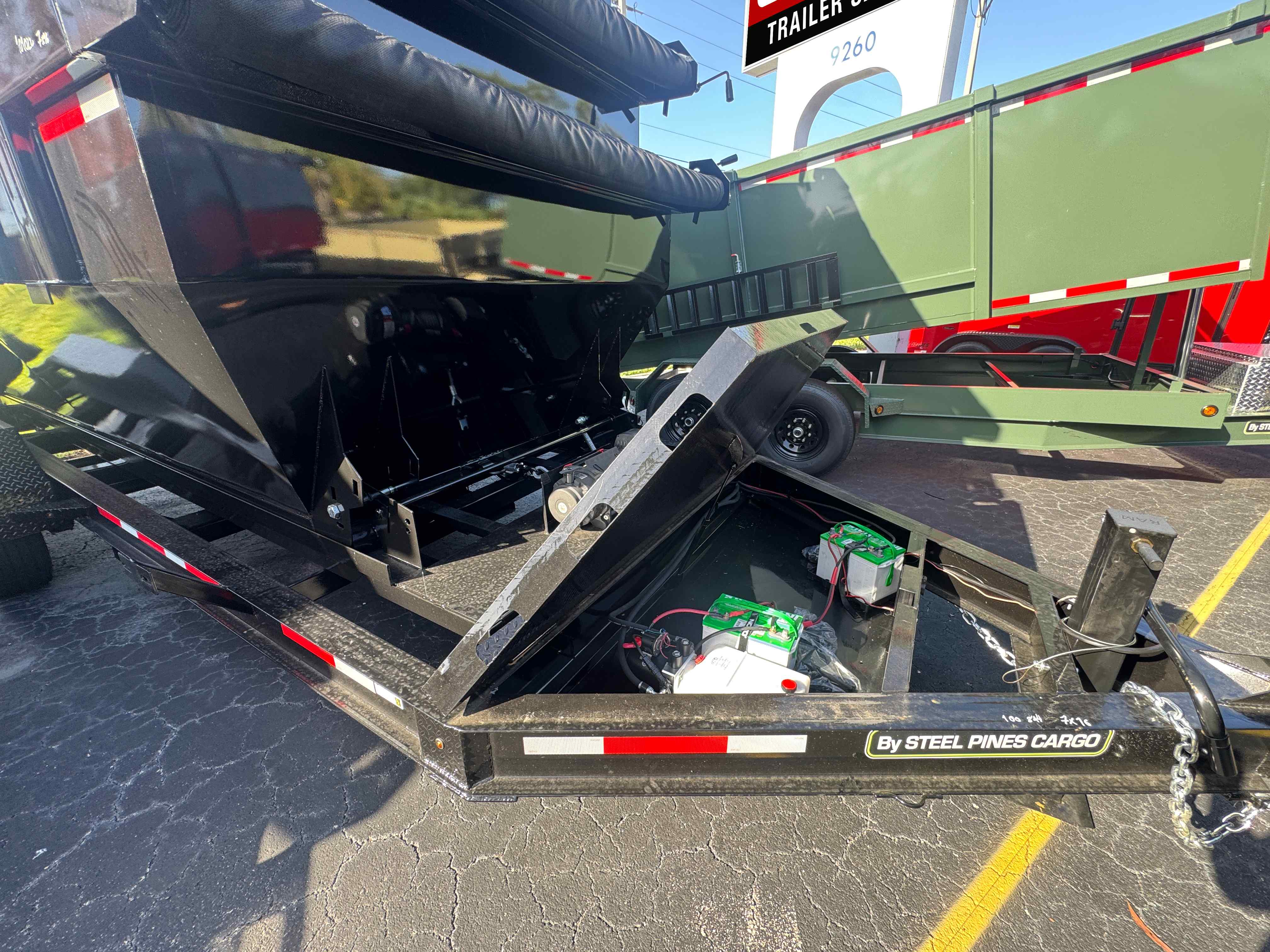 New 7×16 STEEL PINES Roll Off Trailer