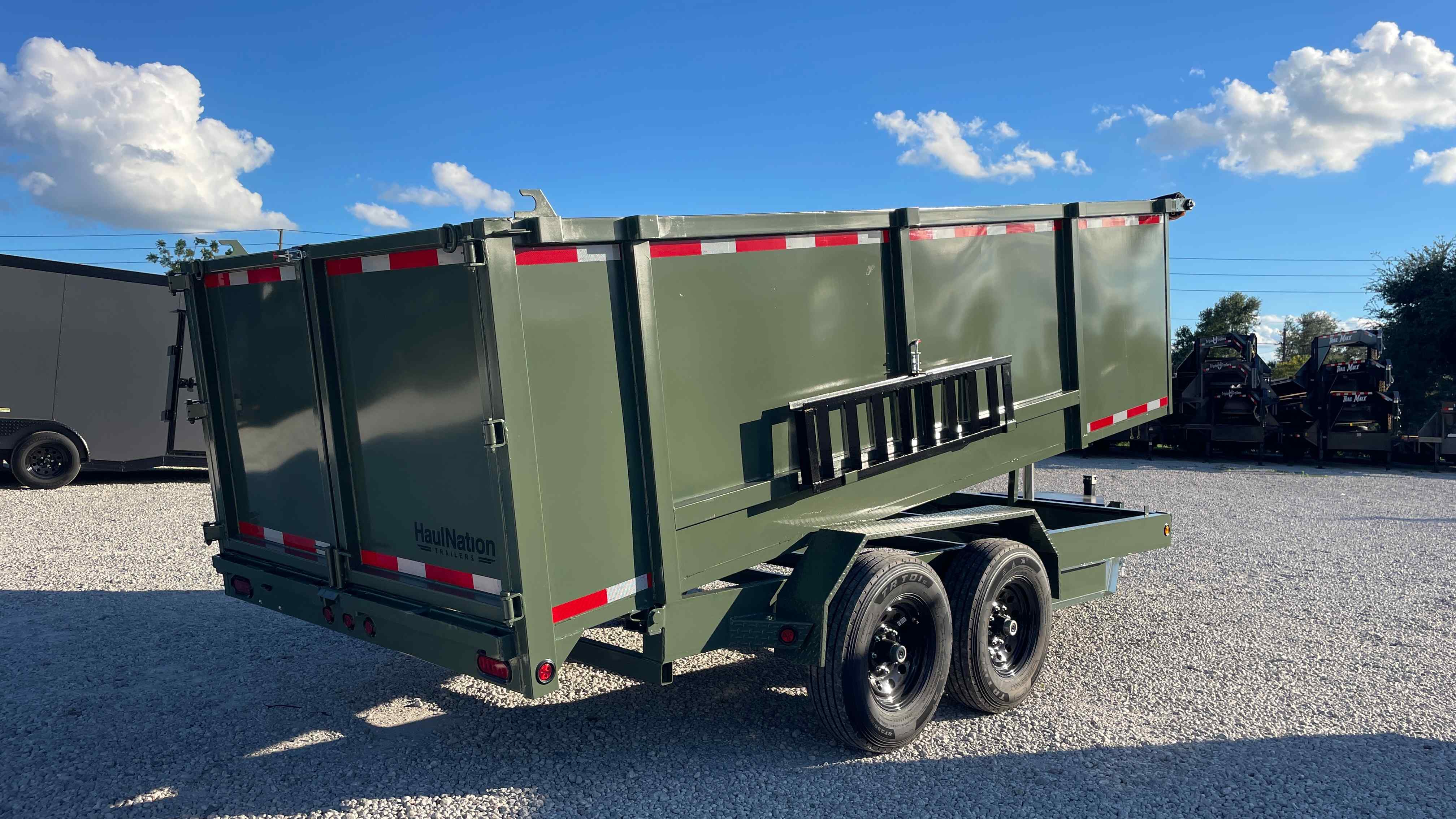 New 7×16 STEEL PINES Dump Trailer