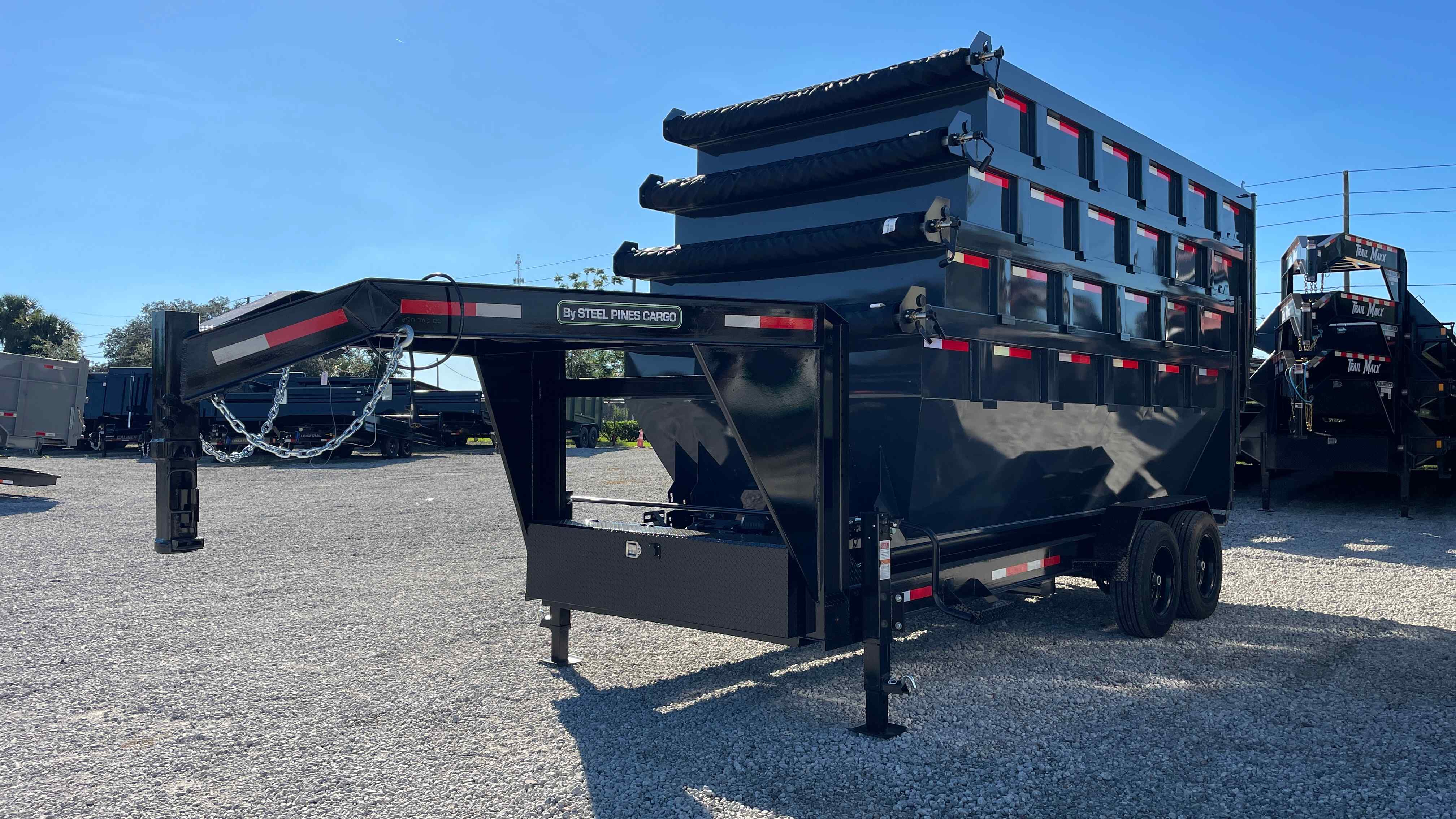New 7×16 STEEL PINES Roll Off Trailer