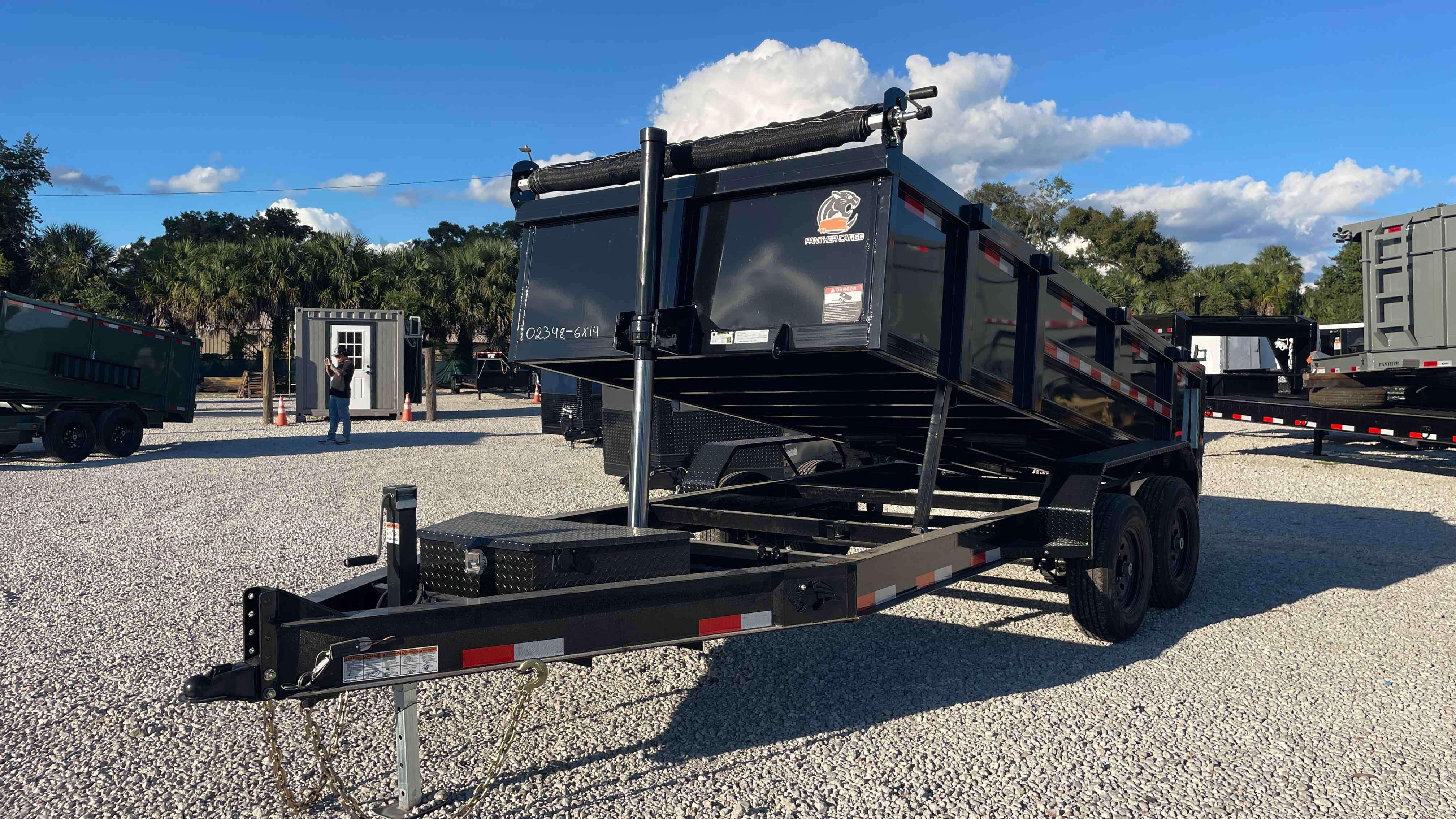 New 6×14 Panther Cargo Dump Trailer