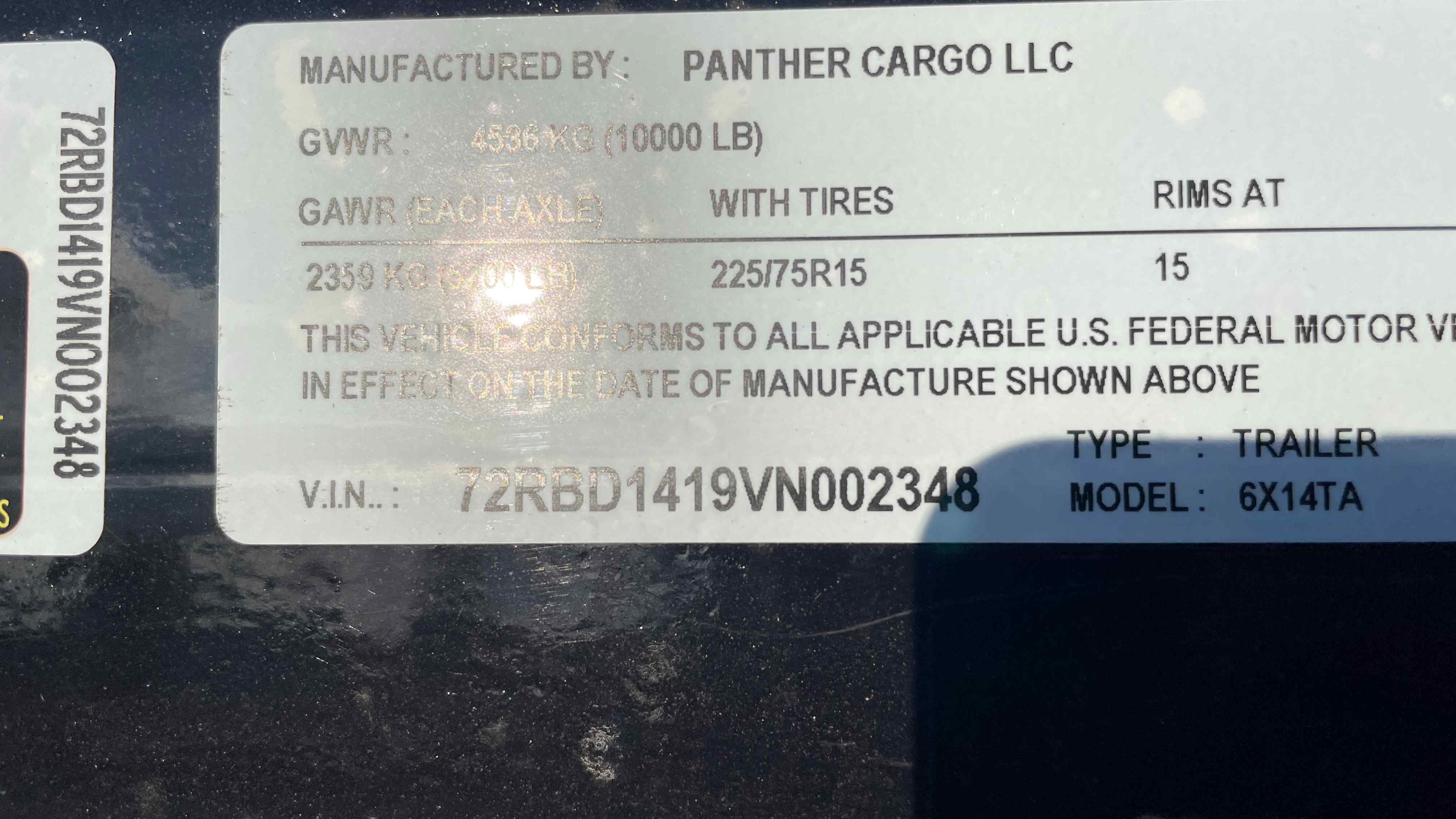 New 6×14 Panther Cargo Dump Trailer