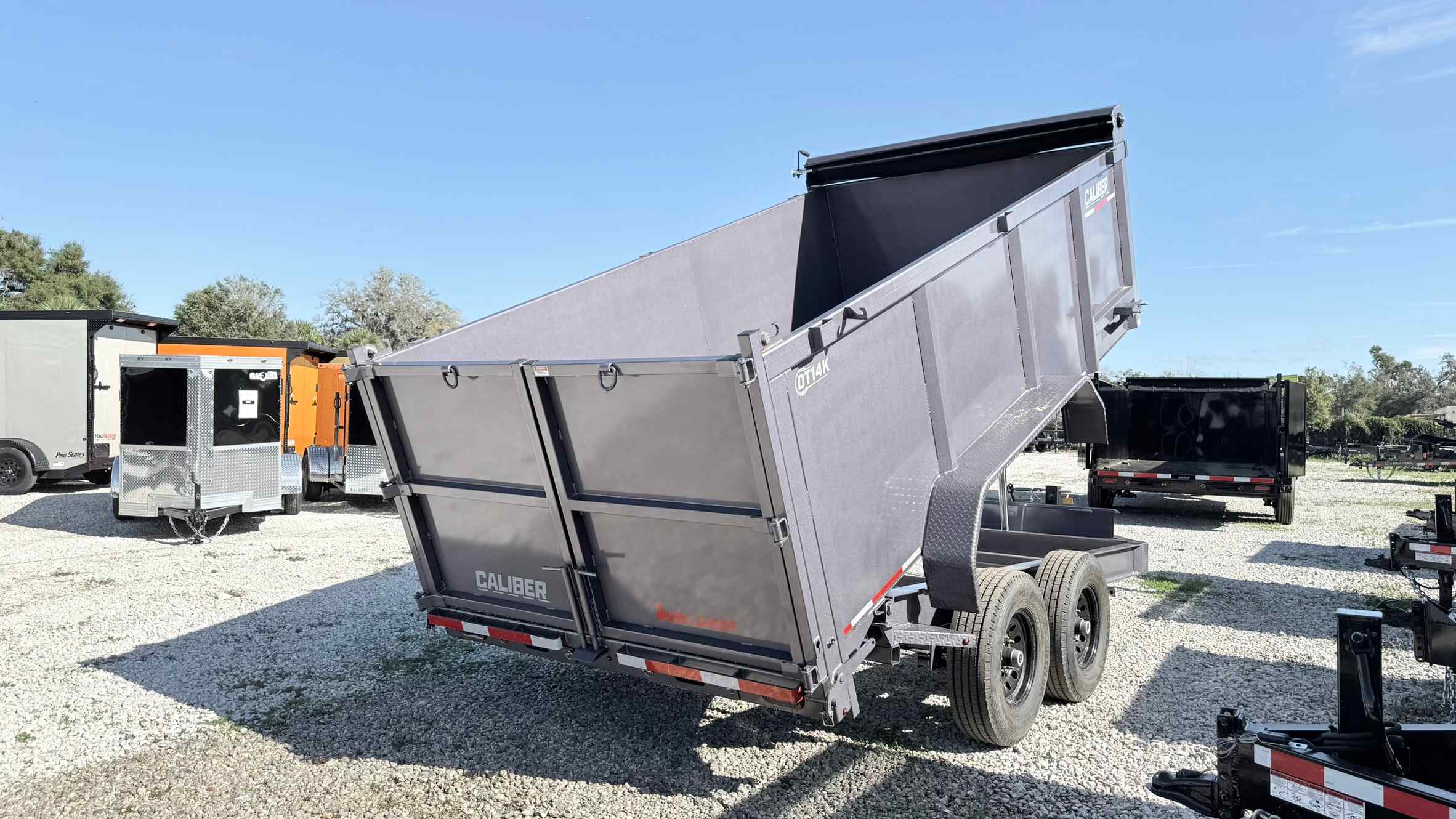 New 7×14 CALIBER Dump Trailer